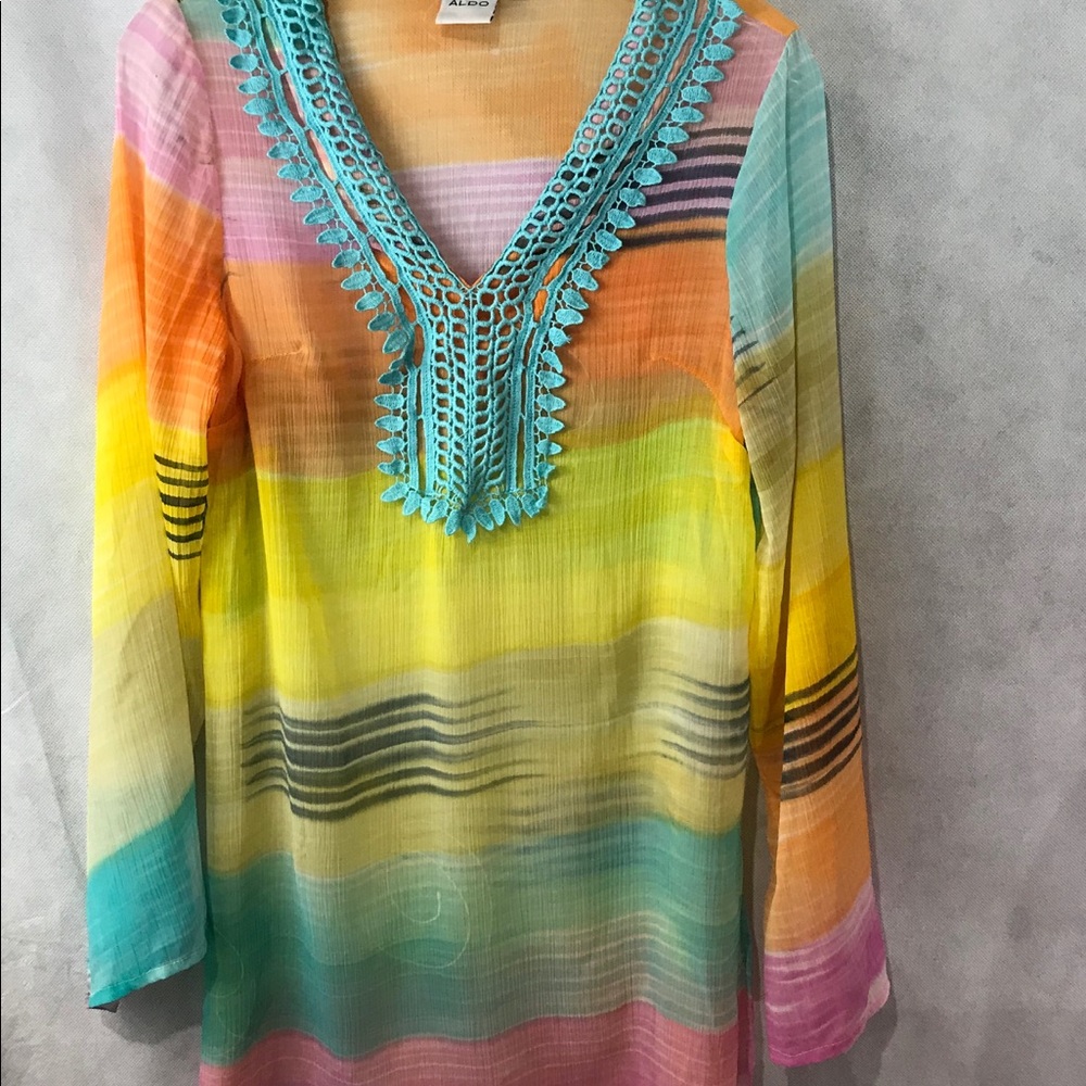 Aldo Tunic Blouse Spring Summer Top Beach Cover SM